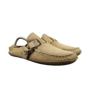 Quoddy Shoes Womens 10.5 Slip On Ring Mule Leather Handcrafted Fashion Comfort